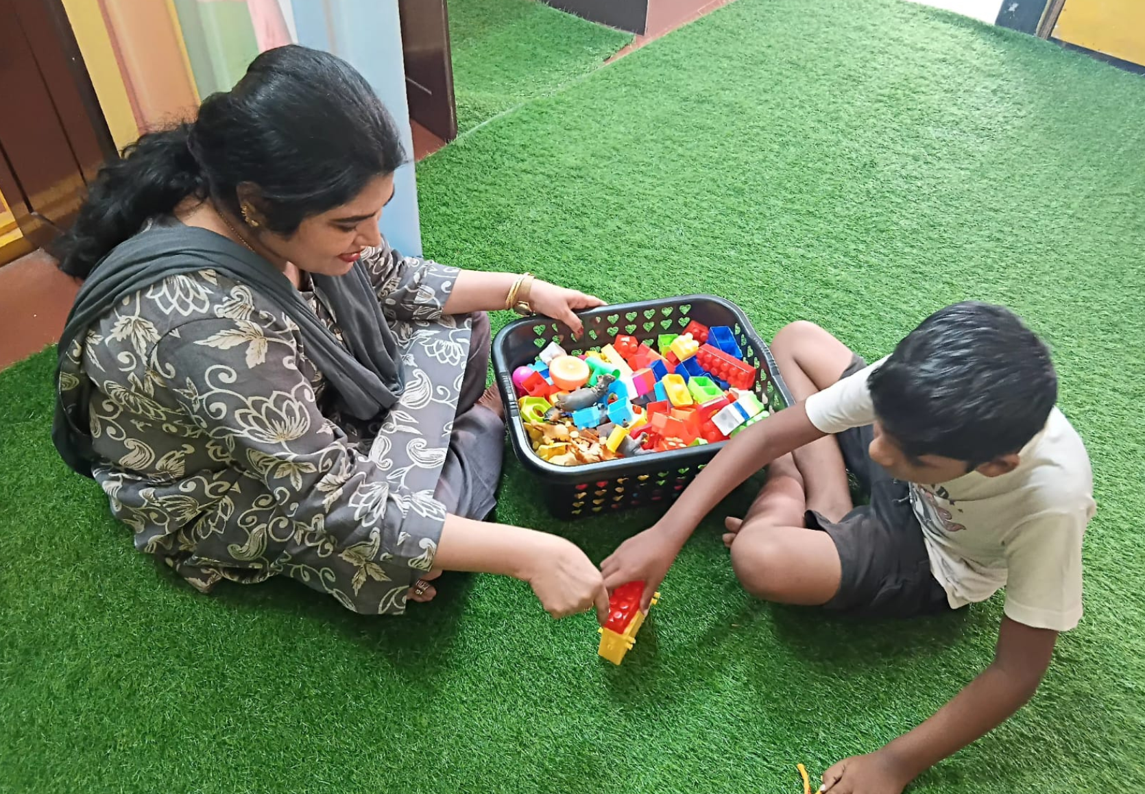 Autism-care-centre-working-on-tabs